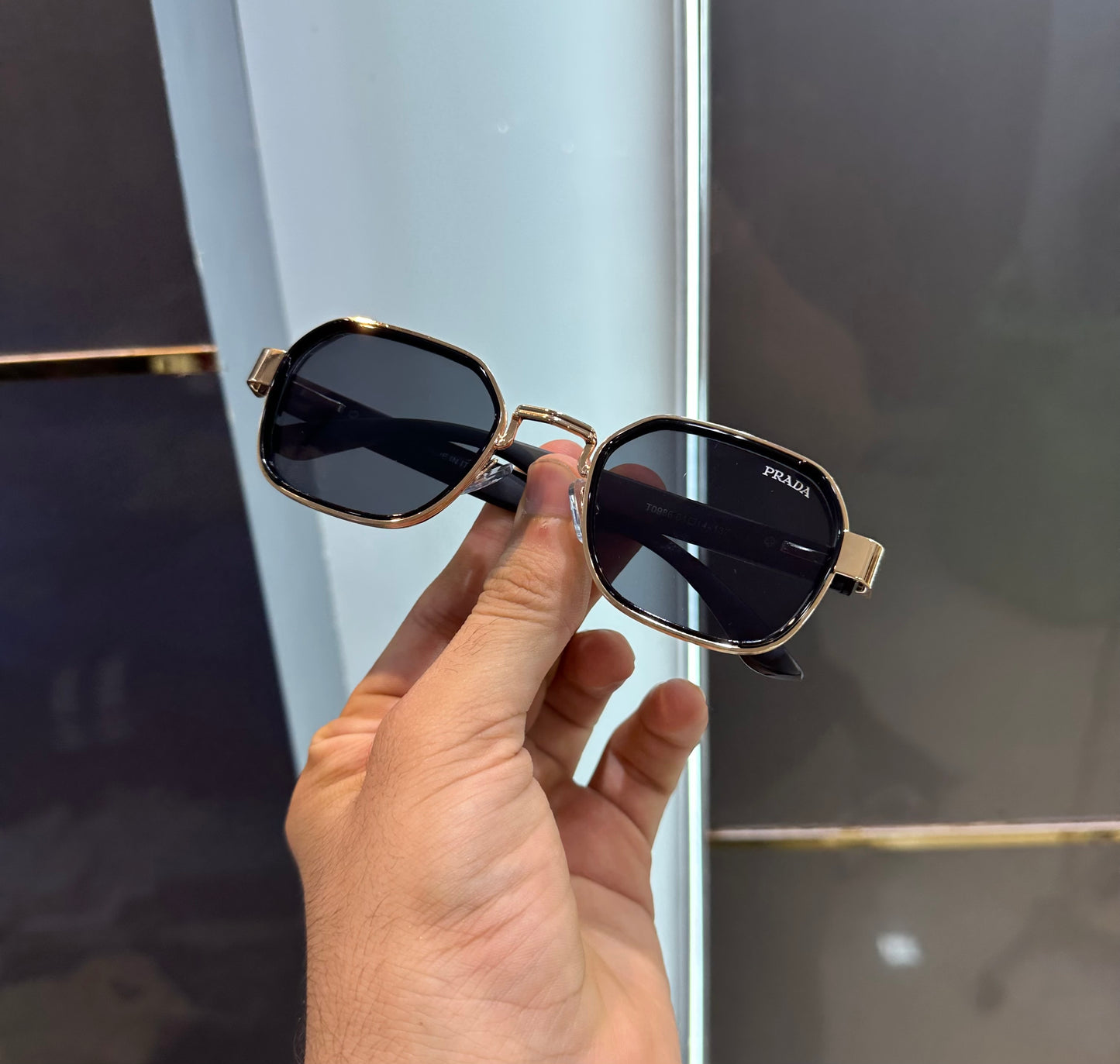Prada Milano Black Gold Karan Aujla Edition Luxury Shade With Original Packing Store Article