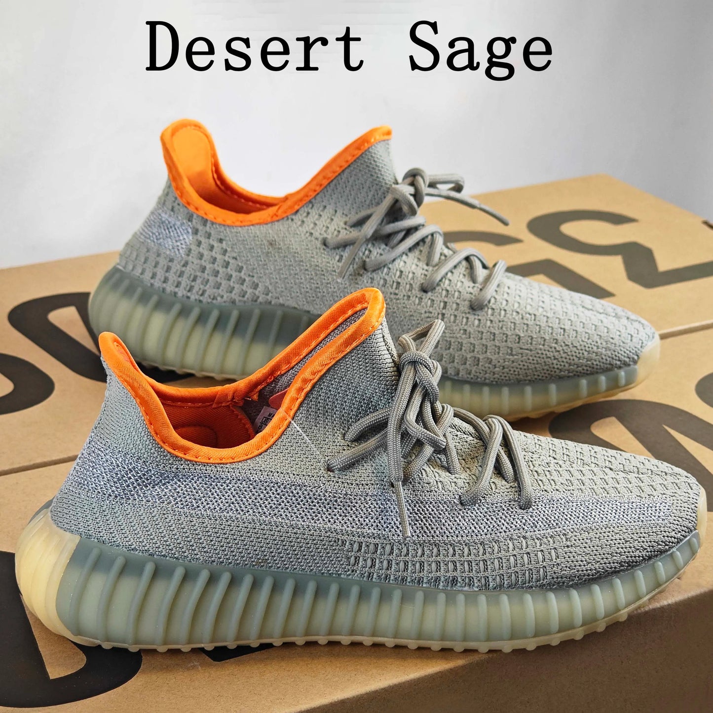 Adidas Yeezy Boost 350 Desert Sage Green Orange semi Ua quality With Accessories And Og Box