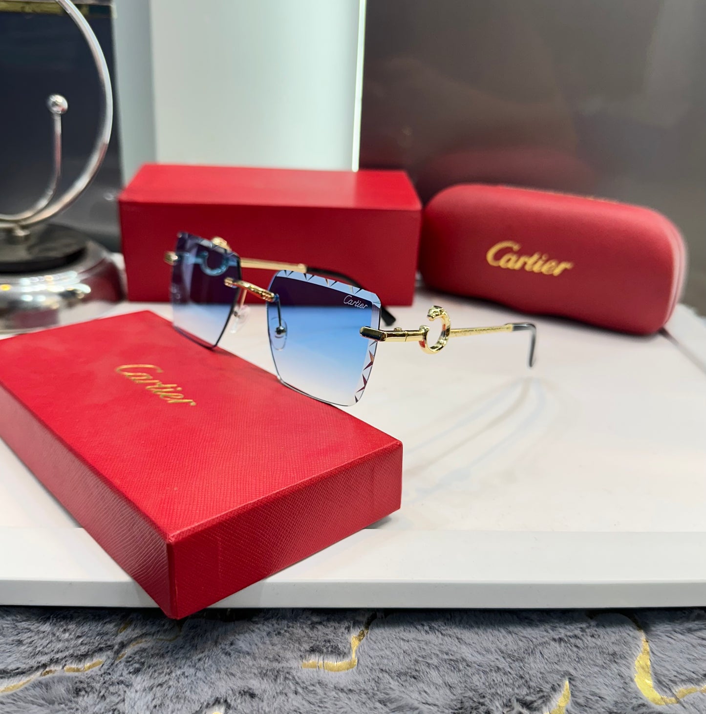 Cartier Sky Blue Karan Aujla limited Edition Luxury Shade With Original Packing