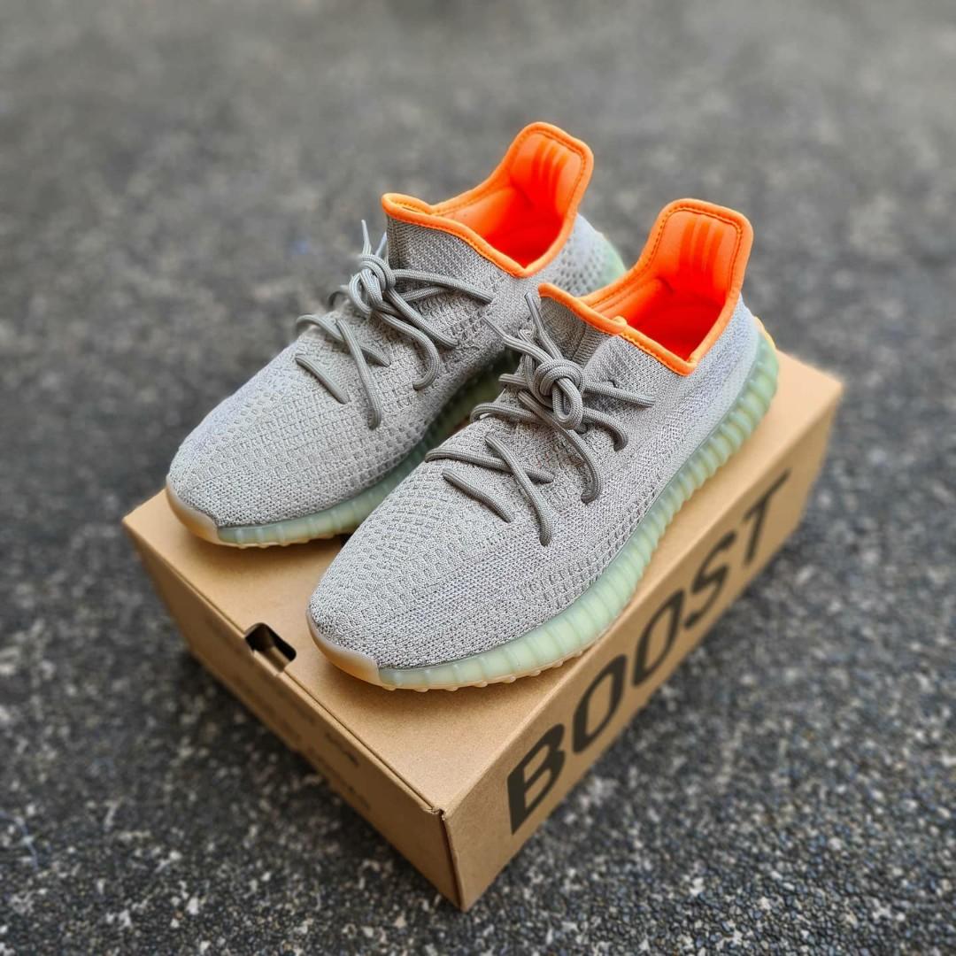 Adidas Yeezy Boost 350 Desert Sage Green Orange semi Ua quality With Accessories And Og Box