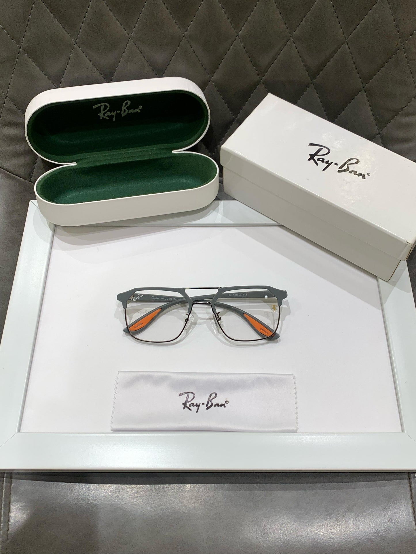 Rayban Grey Plano 04 Frame With OG Kit And Packing