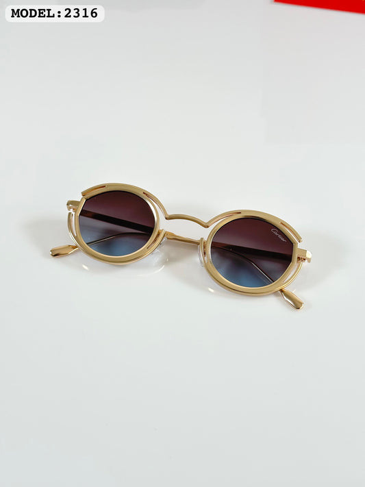 Cartier Gold Blue (2316) Sunglass With Og Kit And Packing
