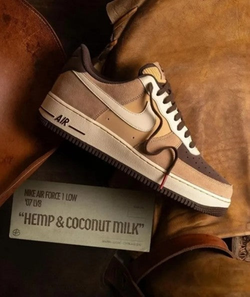 Nike AirForce 1 Hemp Coconut Milk Suede Quality Woth Og Box And Packing