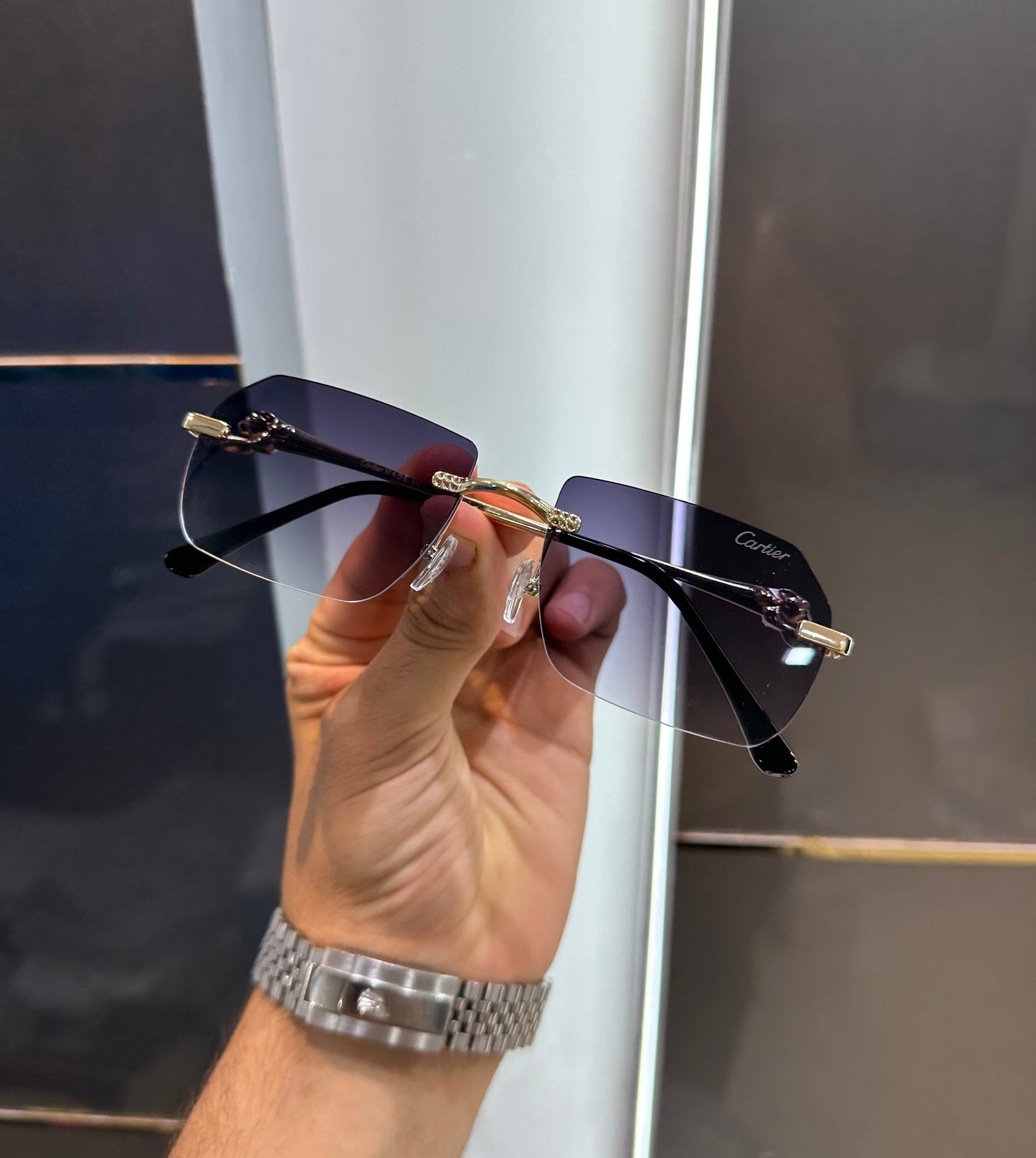 Cartier Black Unique Abhishek Sharma limited Edition Luxury Shade With Original Packing