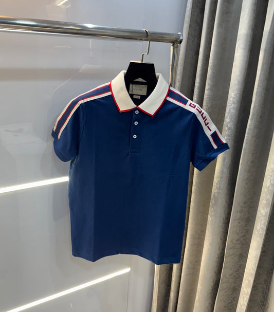 Gucci Petrol Blue Premium Smart Fit Polo T-Shirt