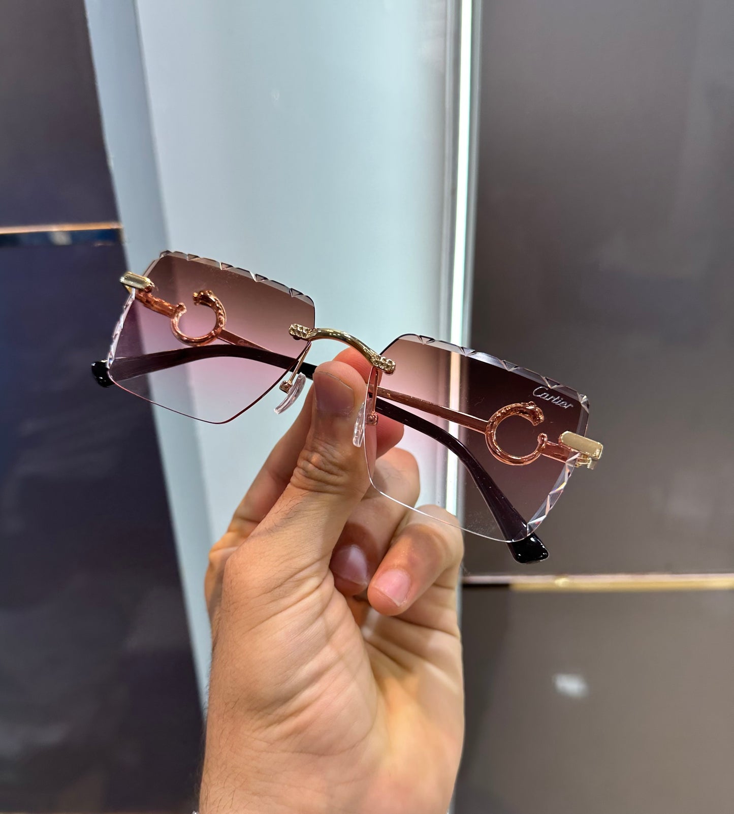 Cartier Pink Karan Aujla limited Edition Luxury Shade With Original Packing