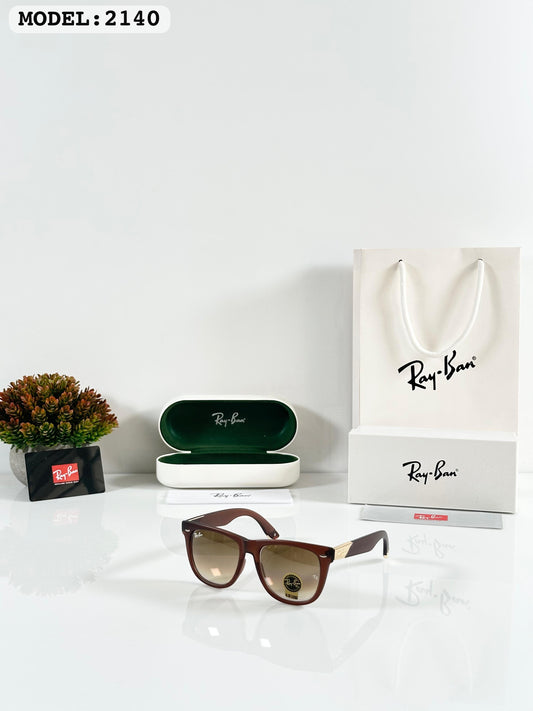 Rayban Gold Brown DC {GLASS} - (2140) Sunglass With Og Kit And Packing