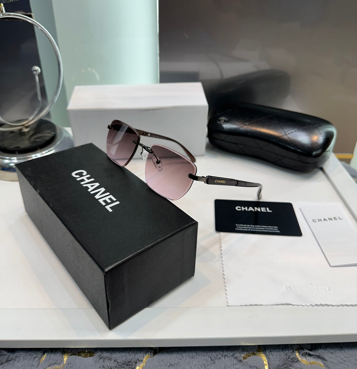 Chanel Brown Limited Edition Luxury Shade With Original Packing Store Article