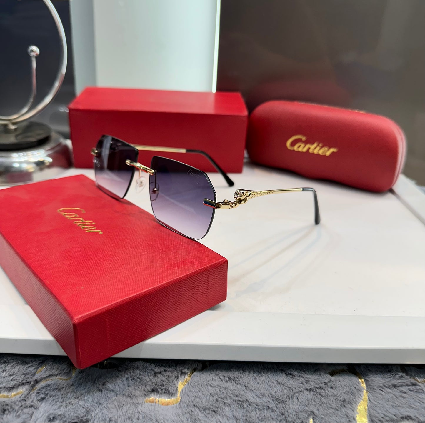 Cartier Black Unique Abhishek Sharma limited Edition Luxury Shade With Original Packing