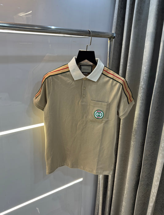 Gucci Beige Premium Smart Fit Polo T-Shirt