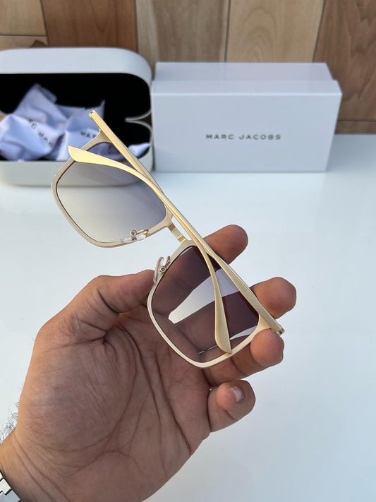 Marc Jacobs Square Metal Sea Green Sunglass With Og Kit And Packing